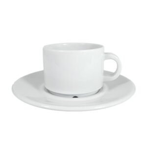 Witte koffiekop en schotel huren