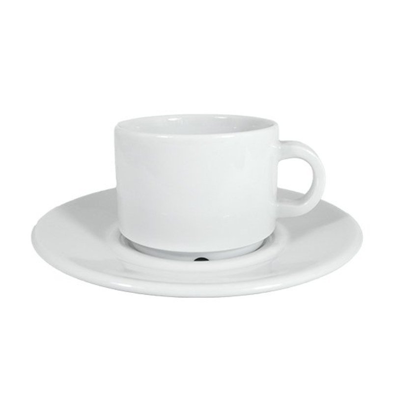 Witte koffiekop en schotel huren